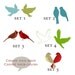 Wedding SignatureThumbprint Tree with Love birds Initials in Heart Print  Large up to 170 fingerprints. Choose font, colors  & BIRDS
