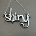 Shiny Necklace in Silver Color Science Fiction Necklace
