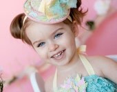 Spring Sensation Mini Top Hat Fascinator Headband-Custom sizing for all ages