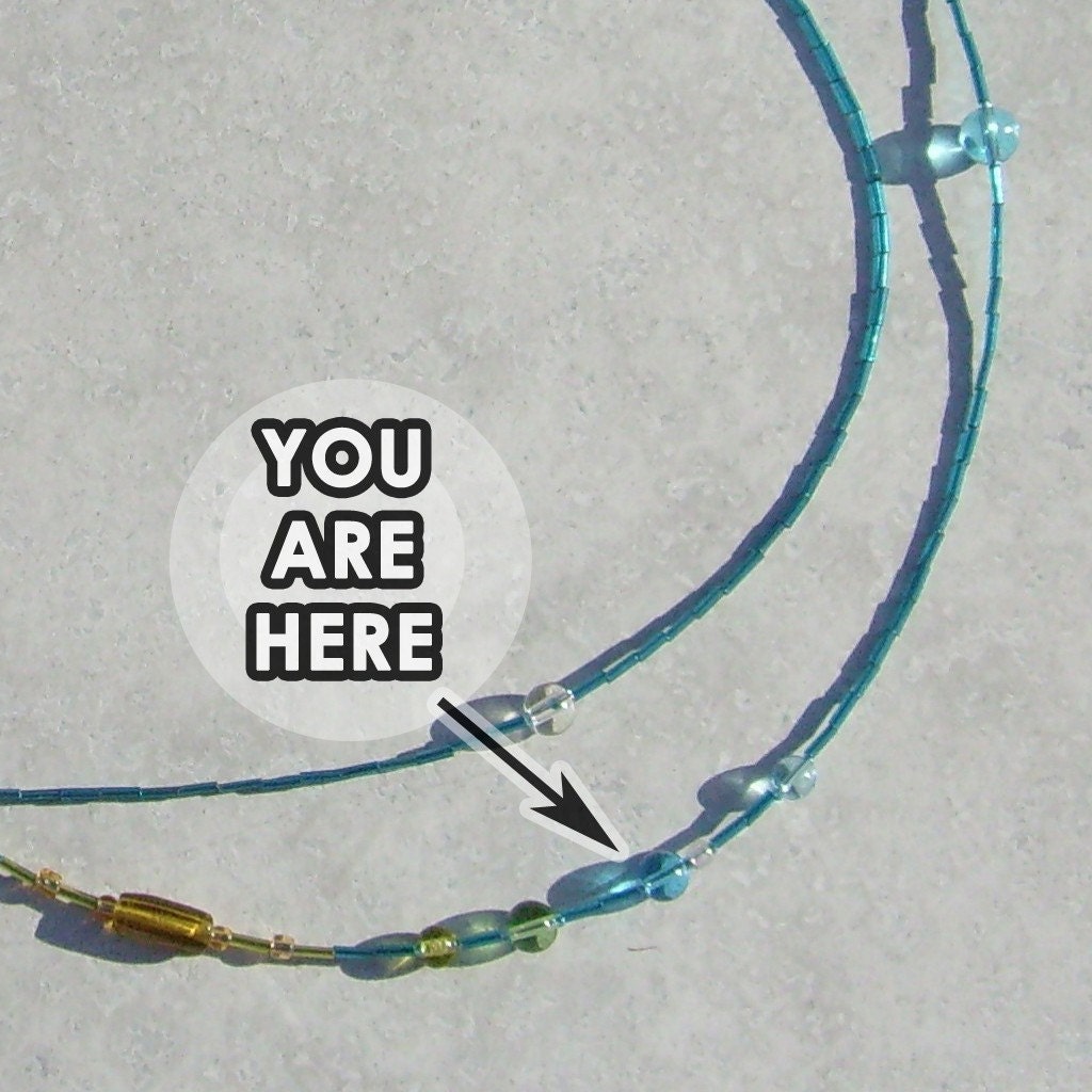 Solar System Necklace in Electric Blue