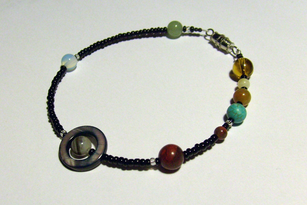 MiniVerse - Solar System Bracelet - Petite - 6.5 inches - 16.5 cm - Beadwork - Planets