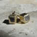 Rough Diamond Earrings - Diamond Earrings - Gold Earrings - 18K Yellow Gold Earrings and Rough Diamonds