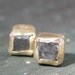 Rough Diamond Earrings - Diamond Earrings - Gold Earrings - 18K Yellow Gold Earrings and Rough Diamonds