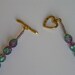 Bead embroidered necklace "Gardens Baroness Beatrice" green lilac
