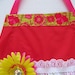 BLING with Pink and Green Flower Apron - LAST CHANCE