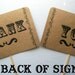 The ORIGINAL Mr and Mrs - Thank You - Double Sided Wedding Photo Prop Signs on Kraft Paper - Set of 2