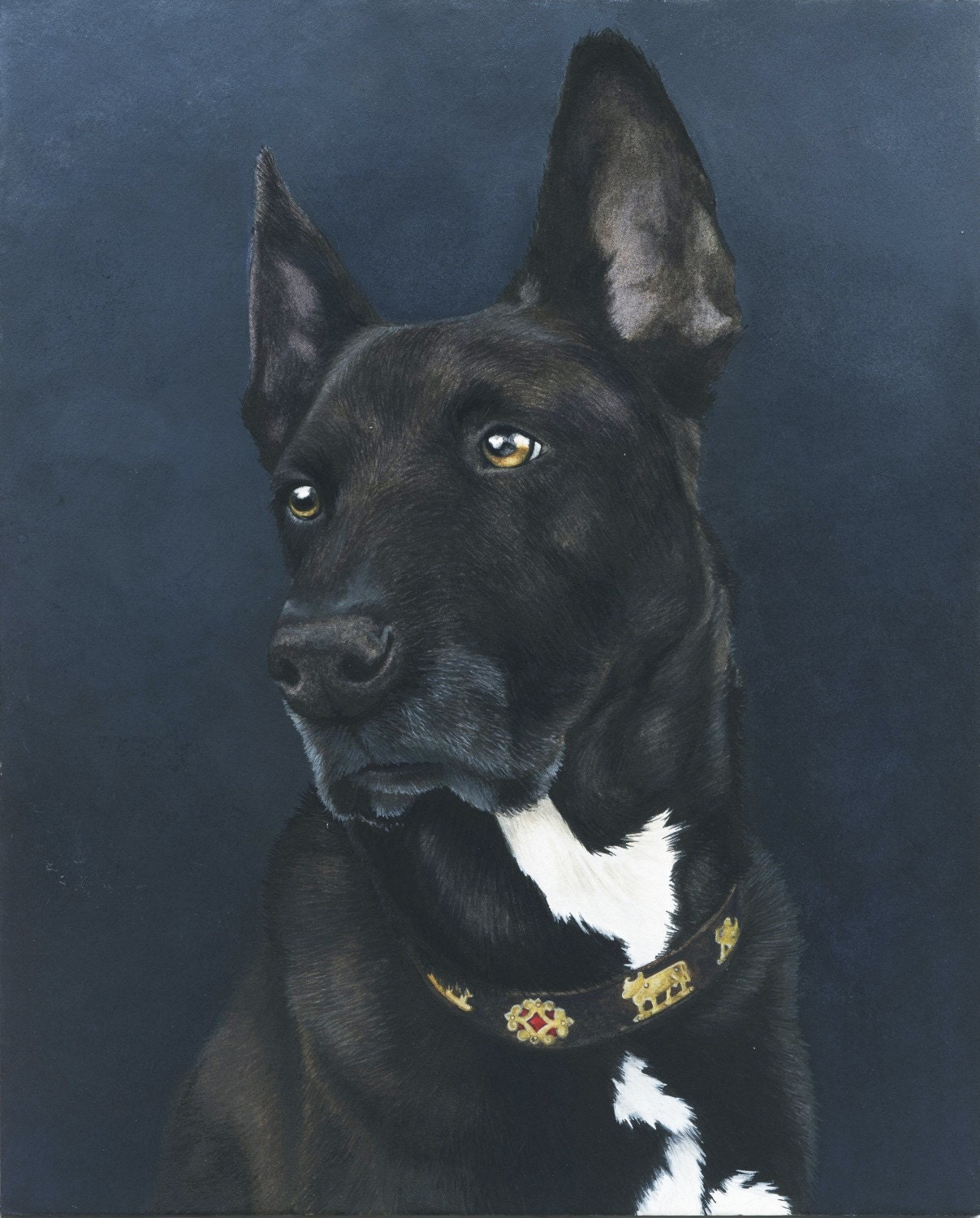 Hand Painted Gouache Portrait - 5x5 or 5x7