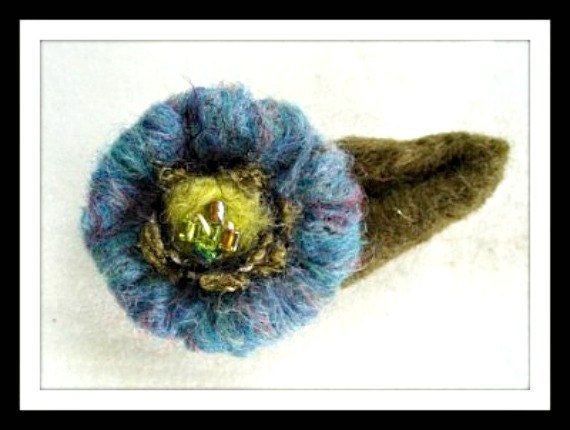 Purple Needle Felting Flower Kit