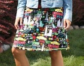 My I Love NY...9/11 Tribute...Drawstring A-Line Skirt...Women's S/M...18"