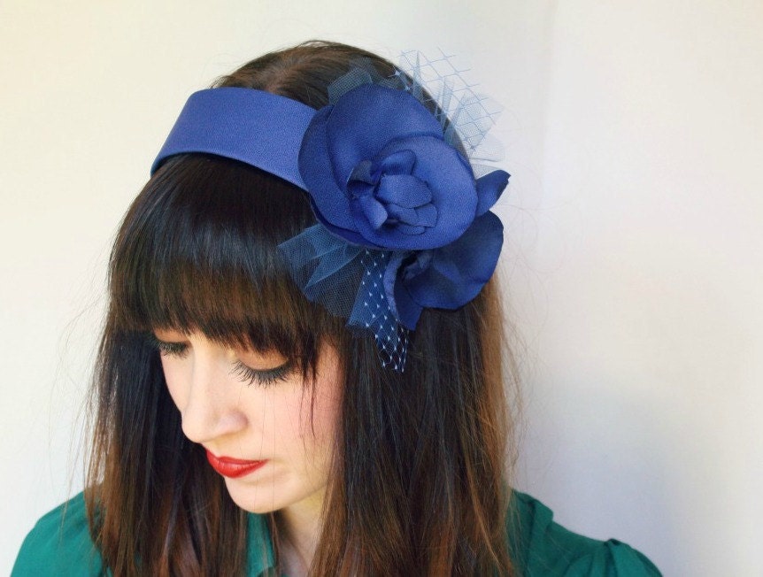 Miss Florence - Blue 20's style headband