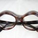 Vintage 60s Mod Eyeglasses Frames. Brown and Purple