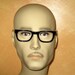 Vintage 50s Mens EyeGlasses. Black Horn Rim Mad Men Frames Glasses.