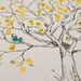 RESERVED (for billyodom) RUSH Guest book fingerprint Great Oak tree hand drawn - size MEDIUM (guestbook drawing with 2 ink pads)
