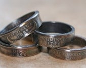 1999 Delaware State Quarter Coin Ring  U pick size jewelry by Custom Coin Rings