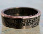 2004 Michigan State Quarter Coin Ring  Size 4.5-14 jewelry by Custom Coin Rings