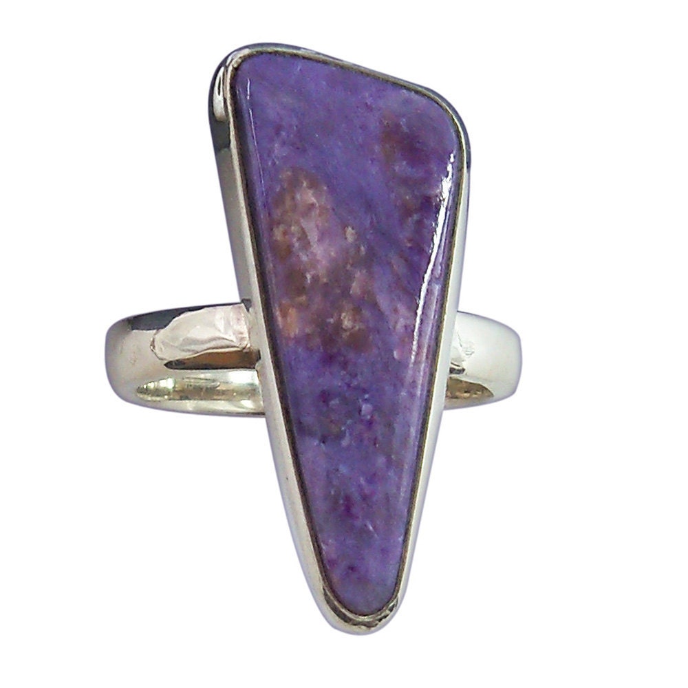 Charoite Ring Set in Sterling Silver Size 6-3/4  r675chtf1619