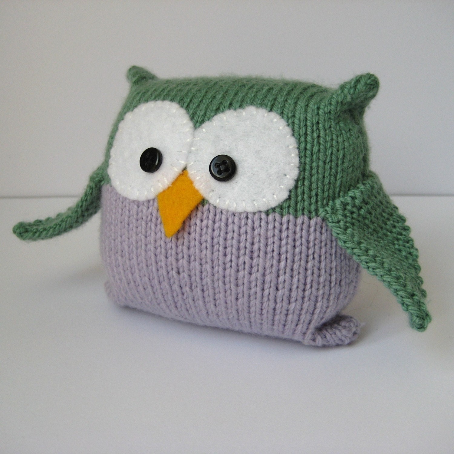 Tooley Owl toy knitting pattern - ideal for beginners, pdf pattern with instant download