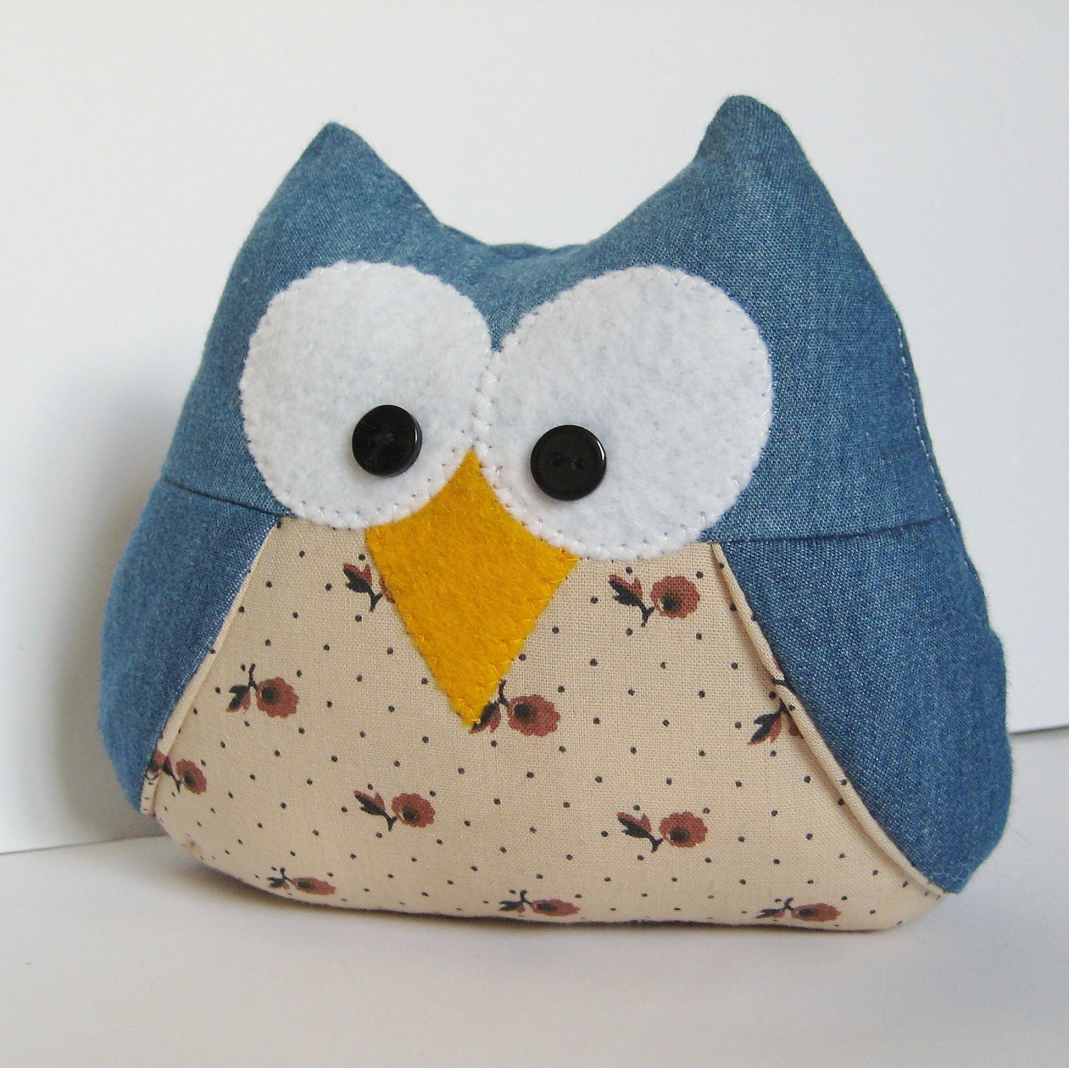 Barney Owl soft toy animal and bag sewing pattern pdf by fluff and fuzz with instant download