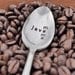 PICK 3 Hand Stamped Scrabble Inspired Vintage Coffee Spoons - For Coffee Lovers