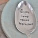 LOVE is my secret ingredient (TM) - Large Hand Stamped Vintage Serving Spoon. For the Baker/Cook in your life