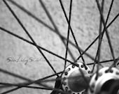 Rusted Wheel BW - 11x14 Fine Art Print