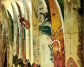Surf City 8x12 : surf photo surfboard photography beach surfer print maui hawaii summer yellow gold home decor
