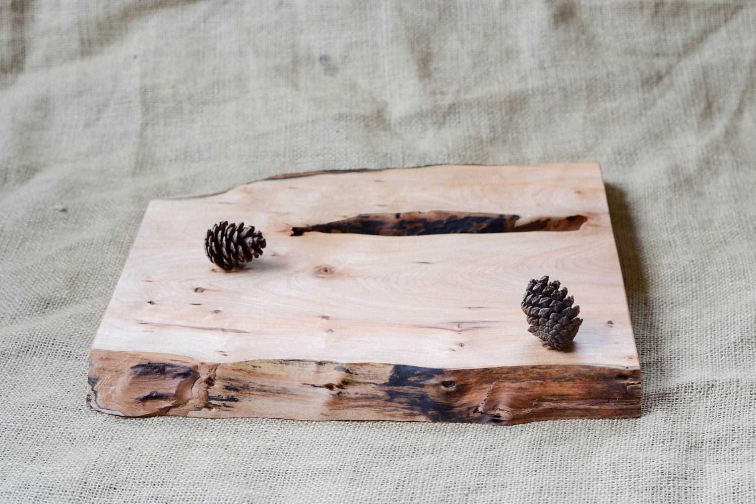 Organic Original, Natural Edge Salvaged Maple Serving Tray 592