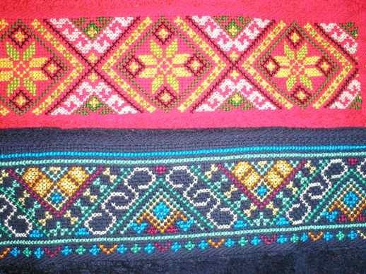 cross stitch towels