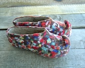 Wool Mosaic...Felted slippers Multicolour