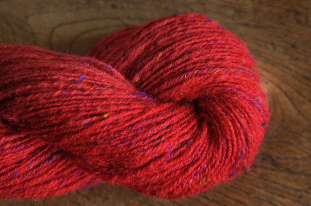 FIBER FIESTA - Hand-dyed Handspun Wool/Silk Yarn - 242 yds