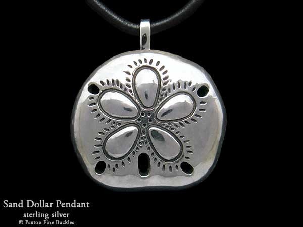 Sand Dollar Pendant Necklace Sterling Silver