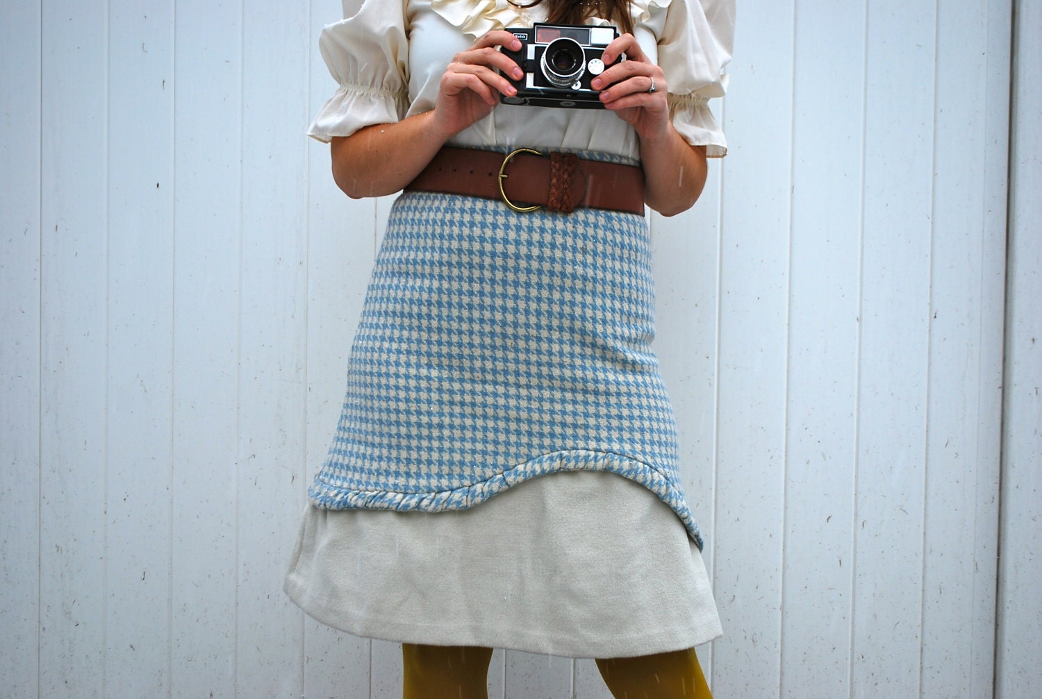 Vintage Houndstooth Skirt