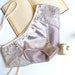 Vintage Style Satin Lingerie 'Amethyst Smoke' Bra and Panties