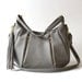 SALE Soft Leather Purse  - OPELLE Ballet Bag - Large Size in Dove Pebbled Leather New