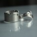 TWO HEARTs ONE BEAT. Personalized cardiogram rings for two or one big stacking ring. White mat or black oxidized finish.