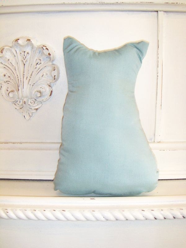 Plush Black Cat Pillow. Woodblock Printed. Choose ANY Color. Made to Order.