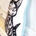 Plush Black Cat Pillow. Woodblock Printed. Choose ANY Color. Made to Order.