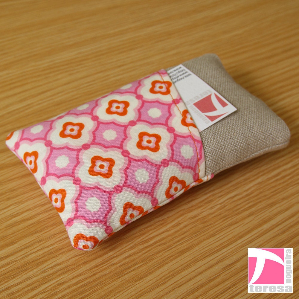 iPhone 5 / iPhone 4 sleeve / iPod case / orange and pink