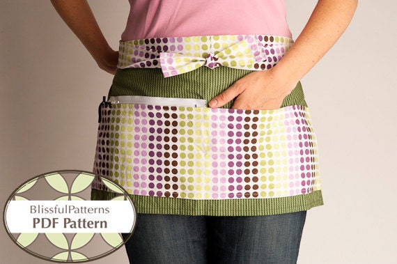 Vendor Apron PDF Sewing Pattern - INSTANT DOWNLOAD - By BlissfulPatterns