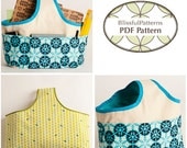 Easy to Sew Fabric Handle Basket PDF Sewing Pattern - two sizes - FREE Shipping - by BlissfulPatterns