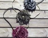 Shabby Chic Vintage Style Animal Print Headband Set - Baby Headband - Newborn Headband - Infant - Toddler - Girl -Set of 3 - Baby Photo Prop