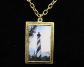 Cape Hatteras Lighthouse - Fine Art Photography Pendant - Free Shipping In US and Canada with another item