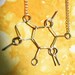 Caffeine Molecule Necklace - Coffee Lover Jewelry - Gift for friend, co worker, boss, sister, mom, coffee lover, for her, under 30