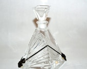 Vintage1920s Art nouveau Crystal Perfume Bottle