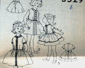 VINTAGE 1950's, Simplicity 3529 UNCUT, size 3,  THREE versions