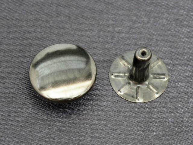 50 sets13mm GUNMETAL FLAT Round Rapid Rivet Stud