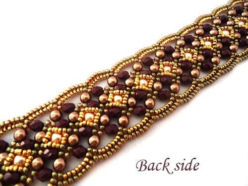 Tutorial Maroon Bracelet - Instant download PDF