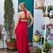 Plus Size Octopus Convertible Wrap Gown- Sailor's Delight Red Long