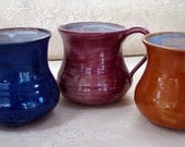 READY TO SHIP Handmade colorful stoneware clay pottery mugs cups