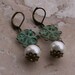 Holiday Sale Handcrafted Earthy Woodland Rustic Elegant Romantic Rodeo Cowgirl Ranch Style Texas Wyoming Pearl Earrings